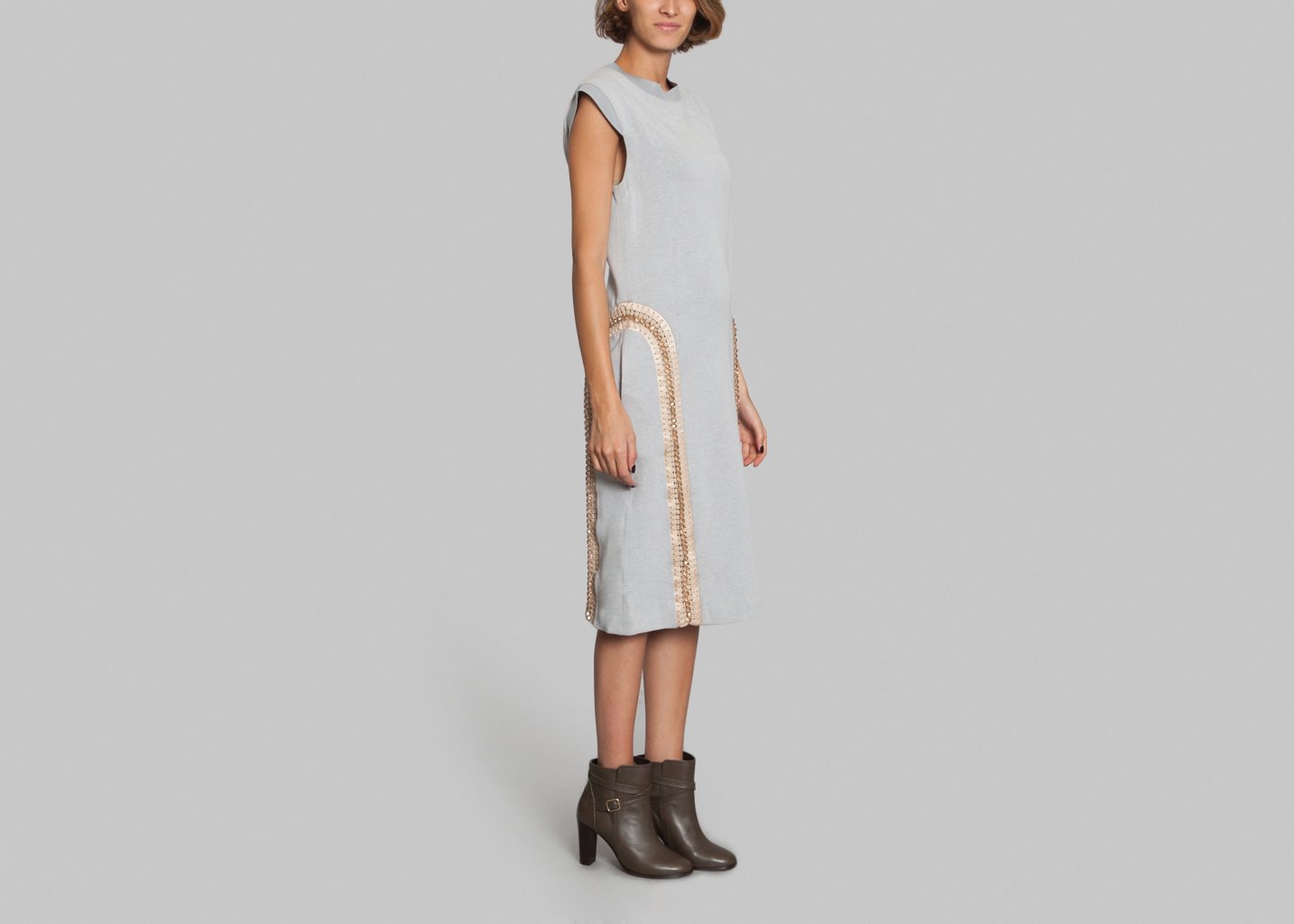 L'exception Robe Crystal Gris Masha Ma