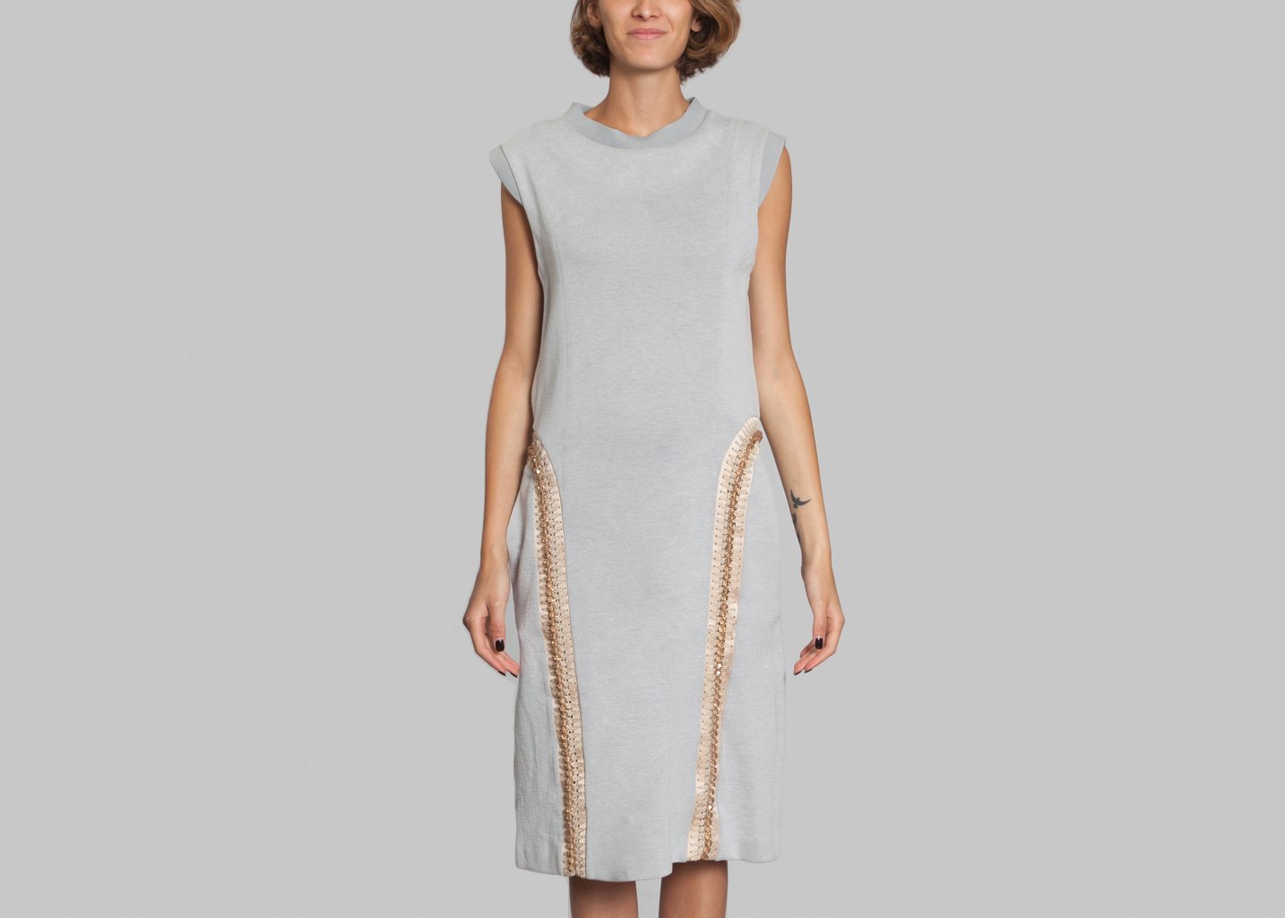 l'exception Robe Crystal Gris Masha Ma