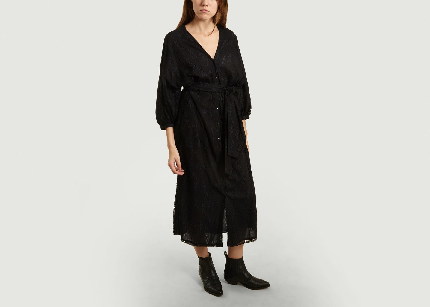 L'exception Robe Debbie Dentelle Noir Roseanna