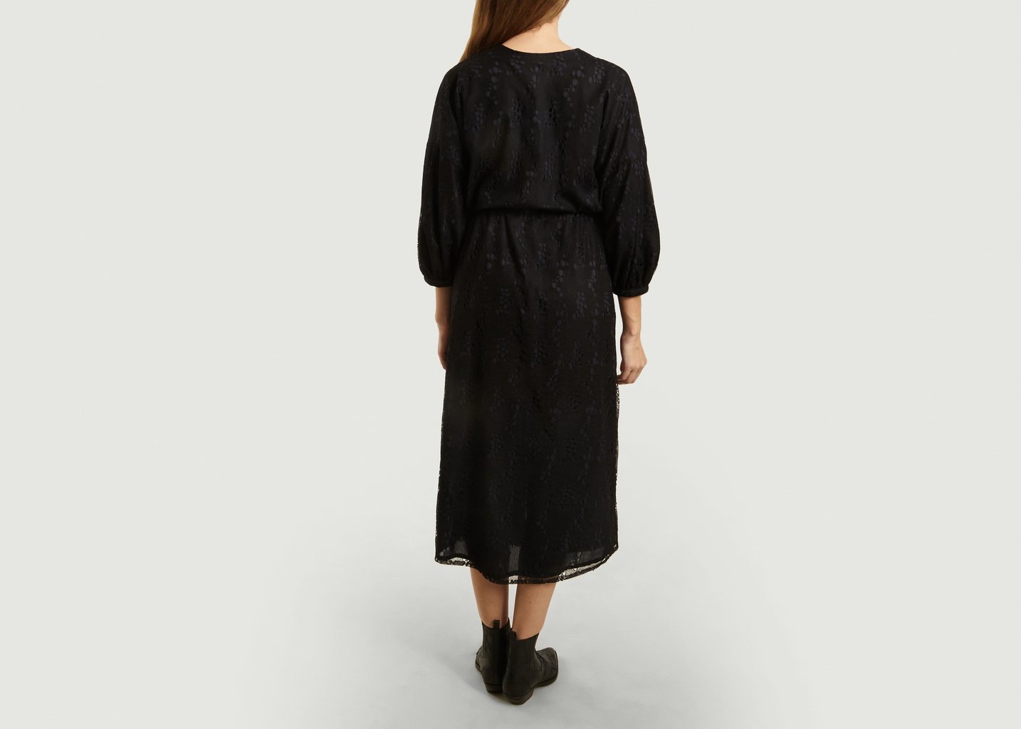 L'exception Robe Debbie Dentelle Noir Roseanna