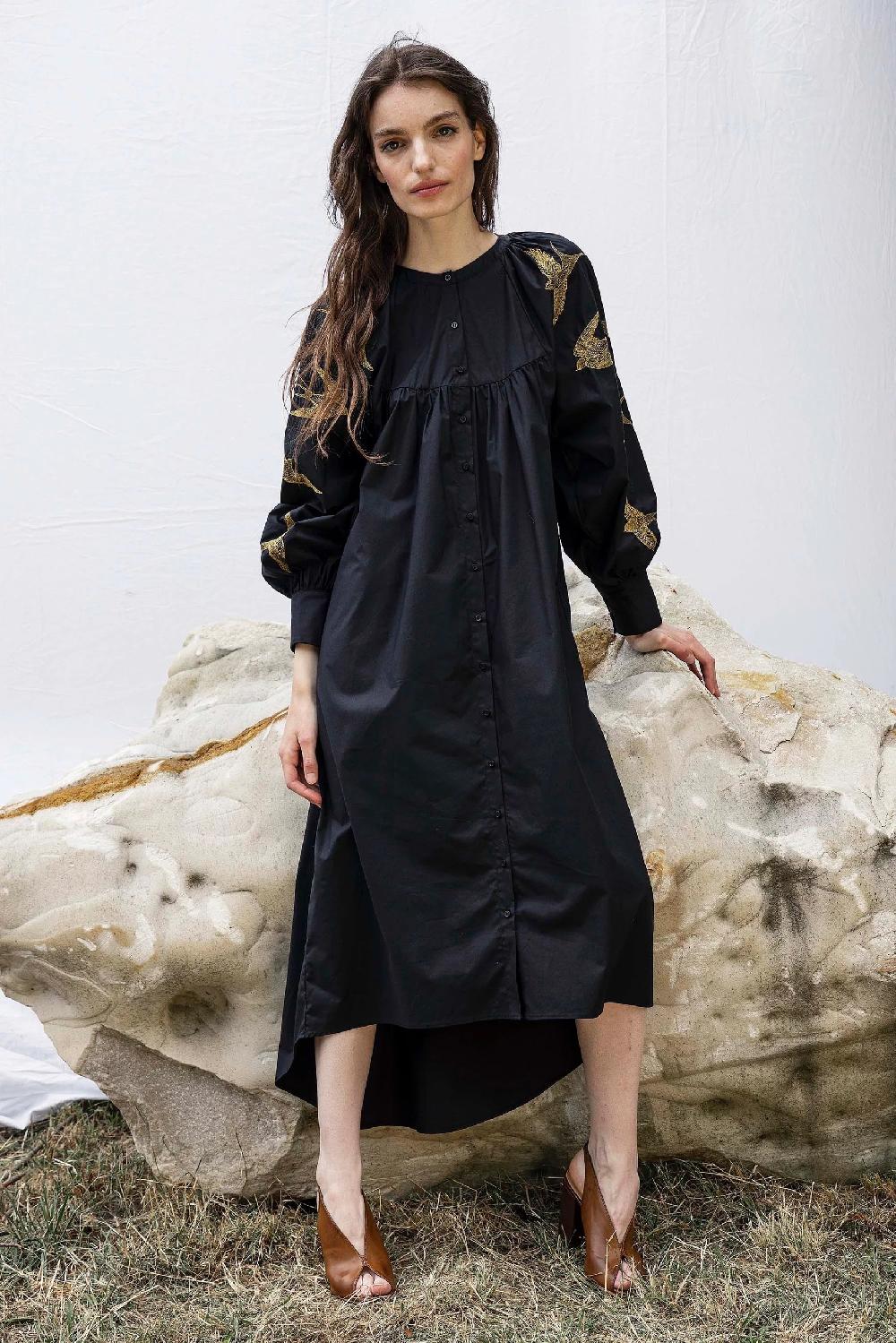 L'exception Robe Doria Aves Noir Misericordia