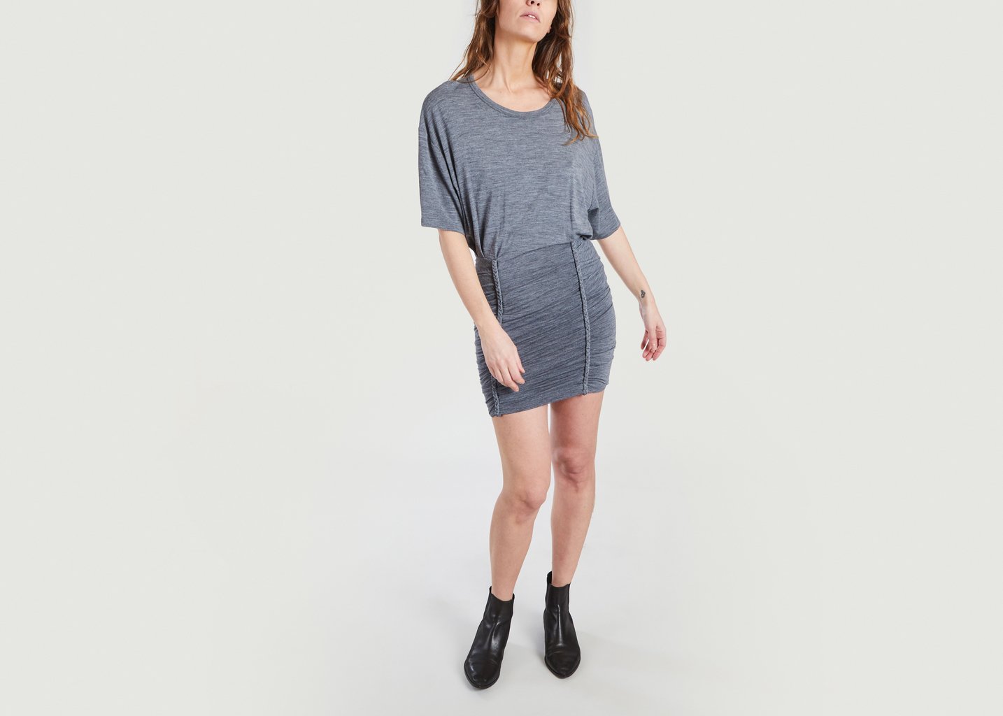 L'exception Robe En Jersey Speedy Gris IRO Paris