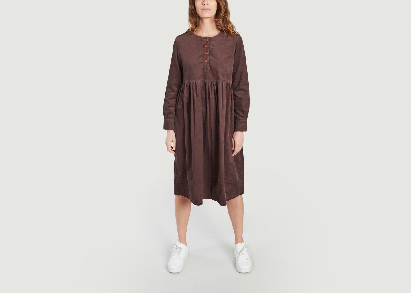 l'exception Robe Freja Corduroy Marron People Tree