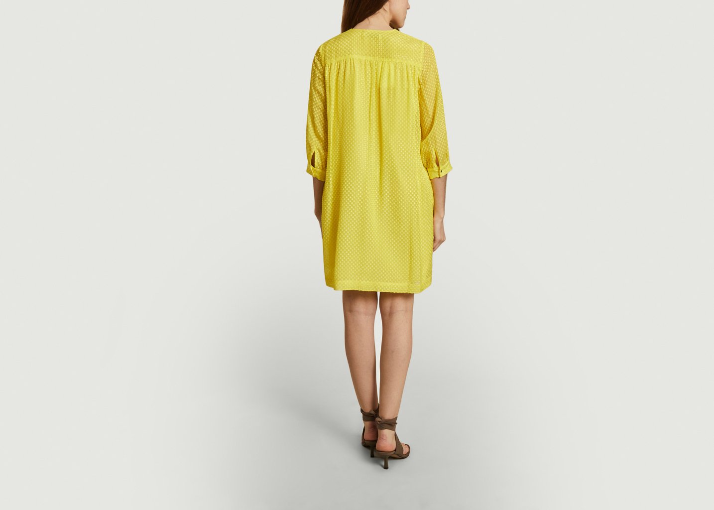 L'exception Robe Happen Cut Yard Jaune Roseanna