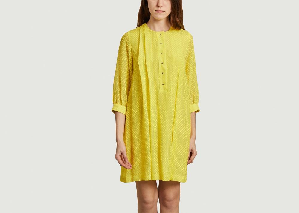 l'exception Robe Happen Cut Yard Jaune Roseanna