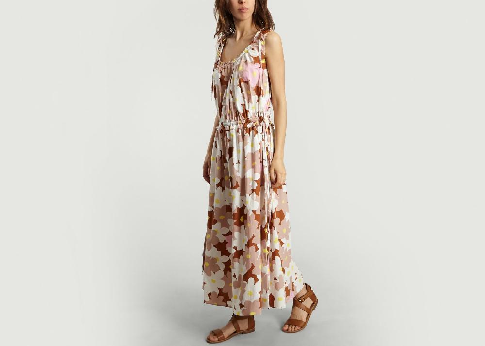 L'exception Robe Imprimé Floral Ecru Kenzo
