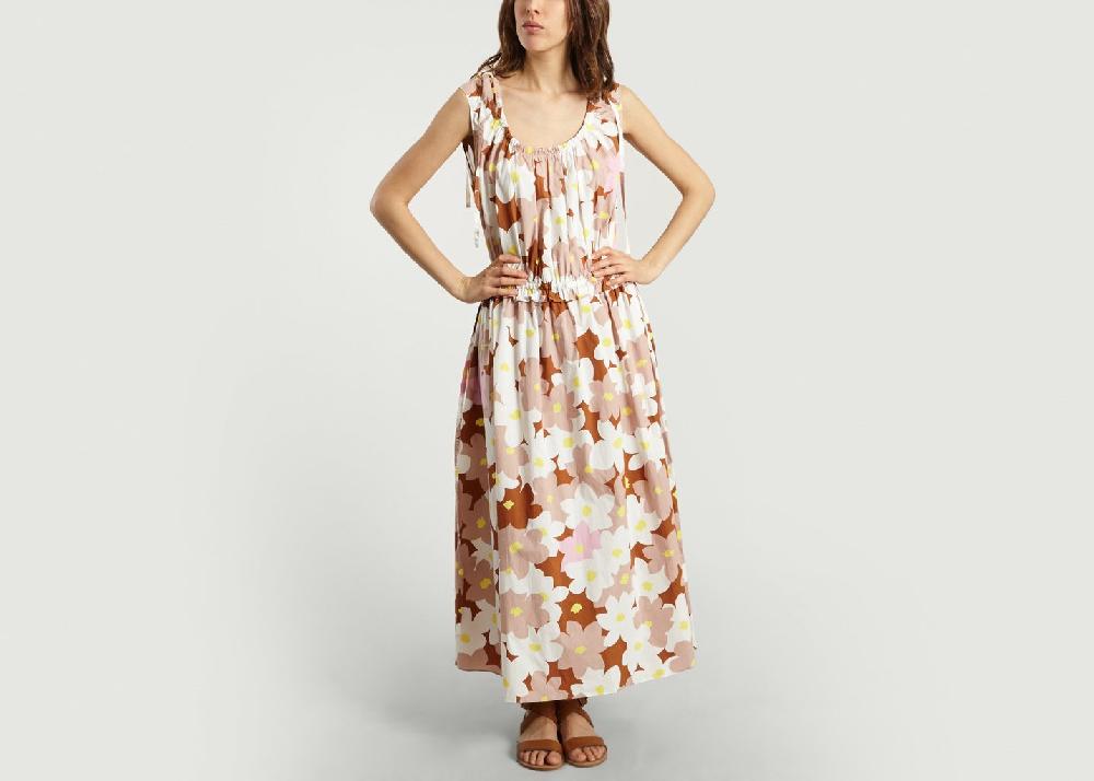 l'exception Robe Imprimé Floral Ecru Kenzo
