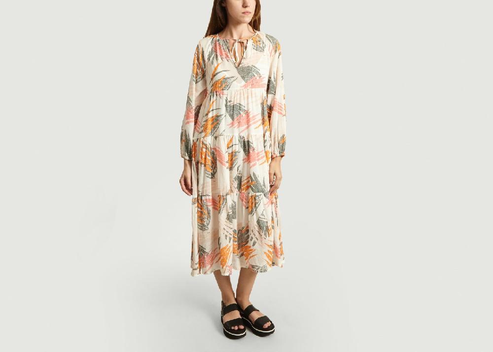 l'exception Robe Imprimée Stella Pêche Closed