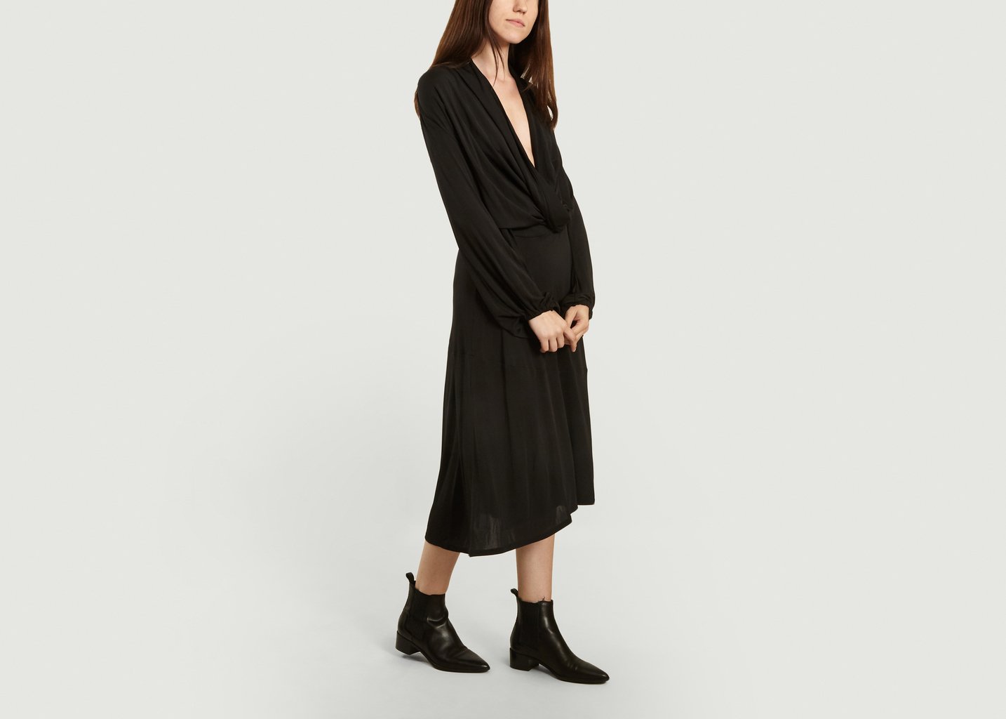 L'exception Robe Ismene Noir By Malene Birger