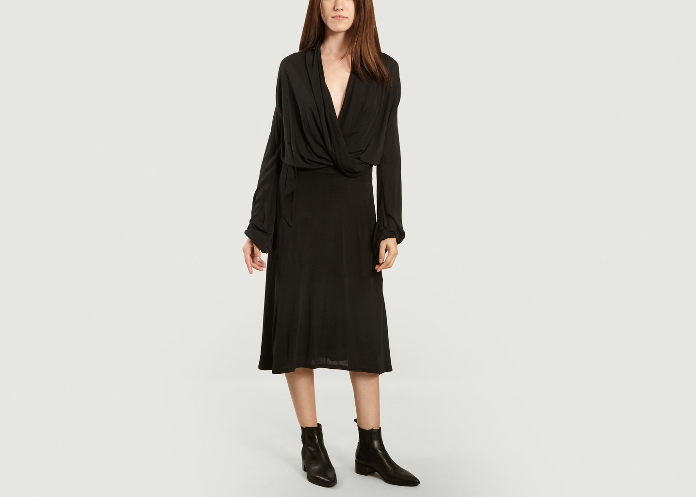 l'exception Robe Ismene Noir By Malene Birger