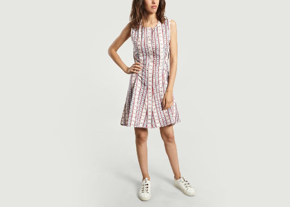 L'exception Robe Jacquard Blanc Carven