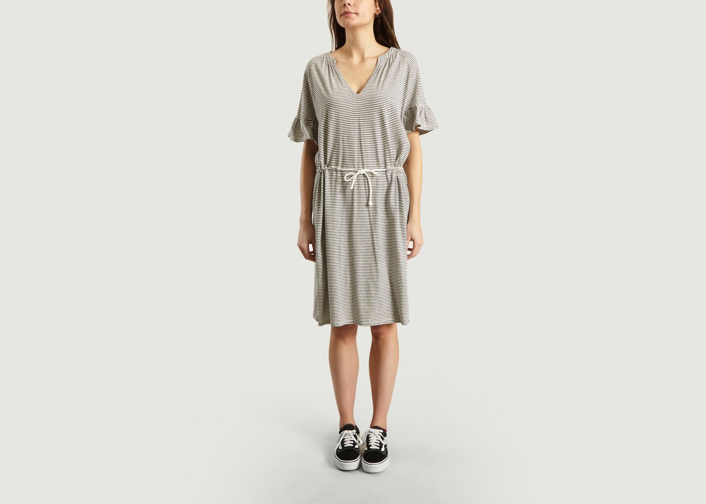L'exception Robe Jersey Rayée Bleu Marine Closed