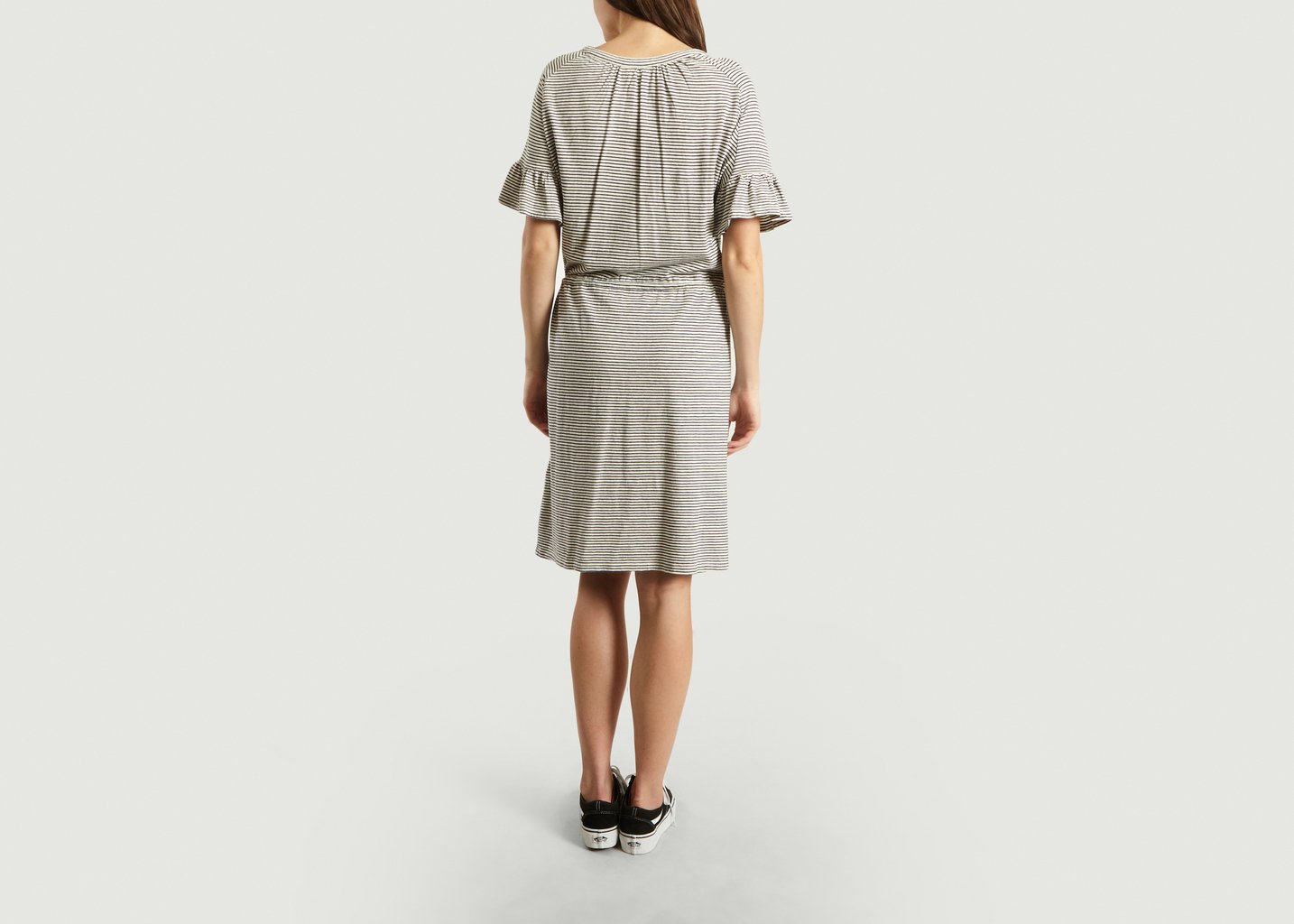 L'exception Robe Jersey Rayée Bleu Marine Closed