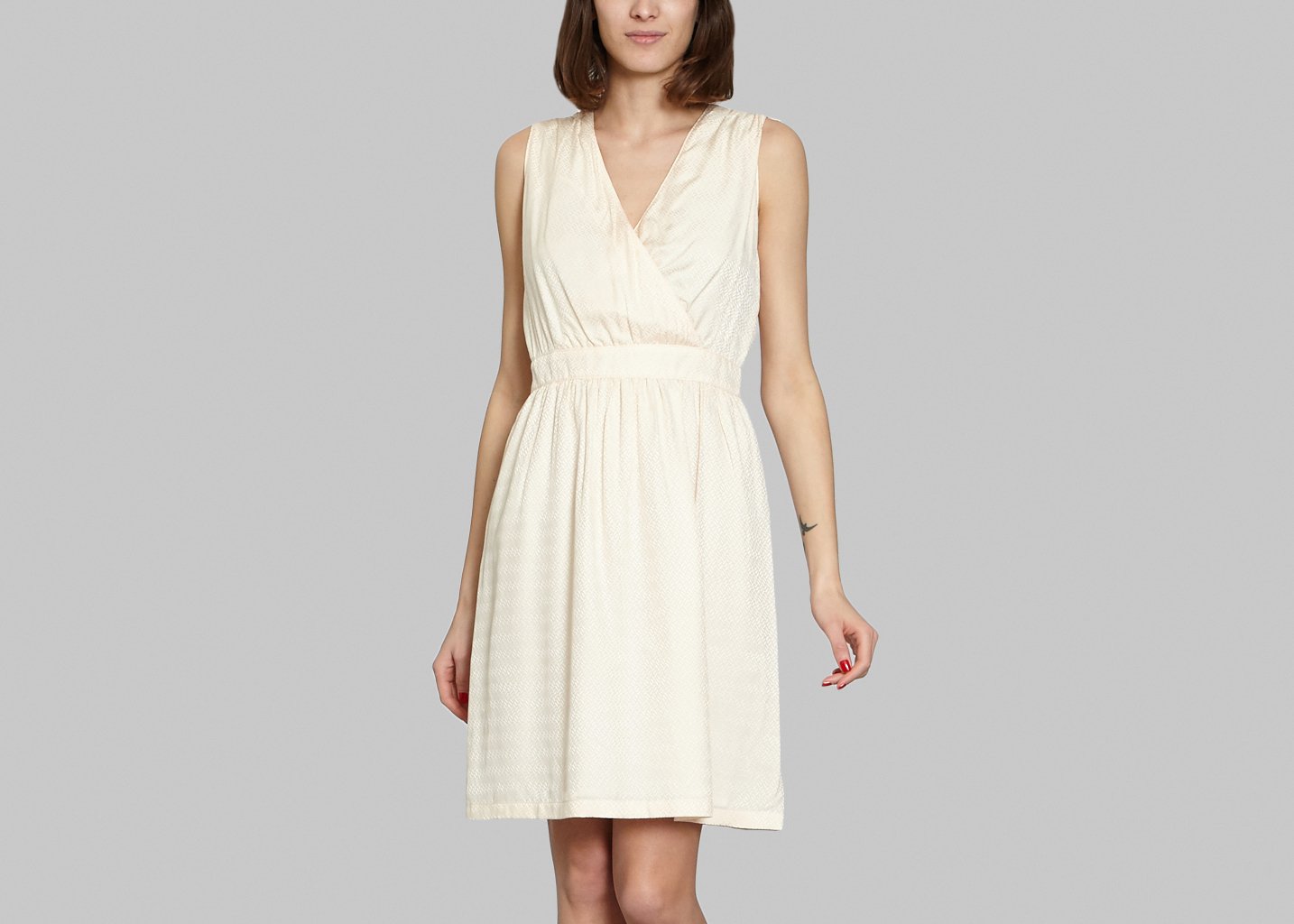 l'exception Robe Leane Ecru FrenchTrotters
