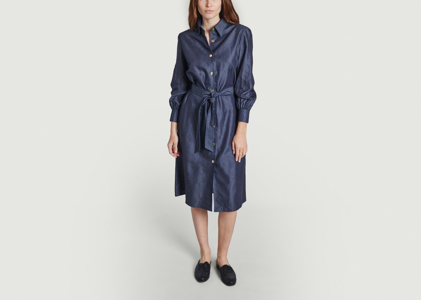 L'exception Robe Liane Bleu Marine APC Paris