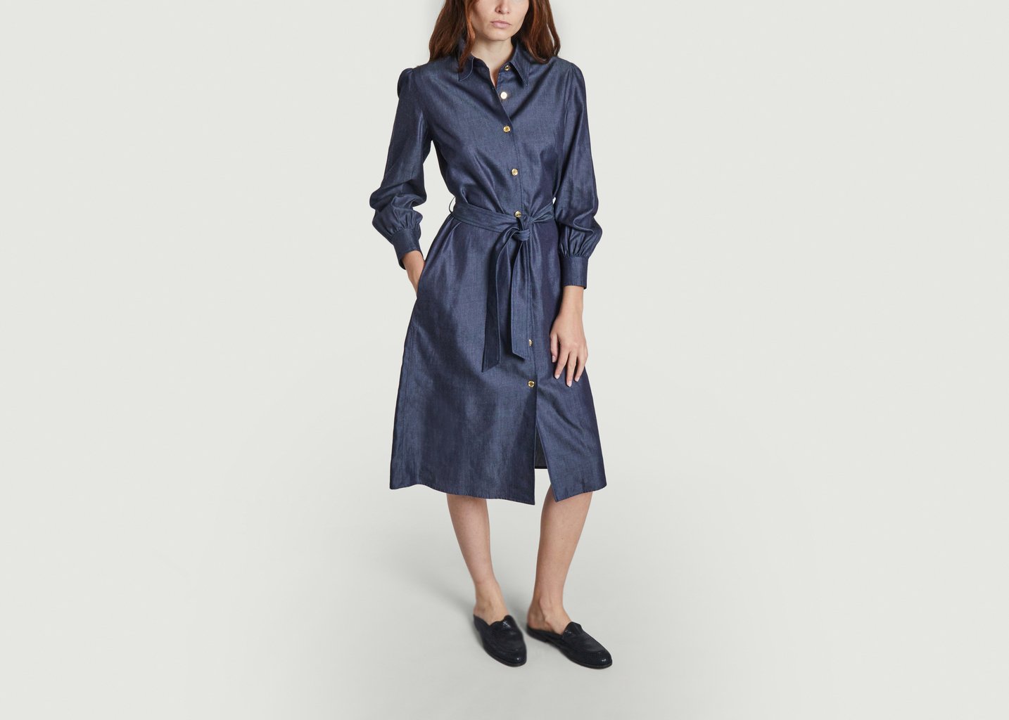 L'exception Robe Liane Bleu Marine APC Paris