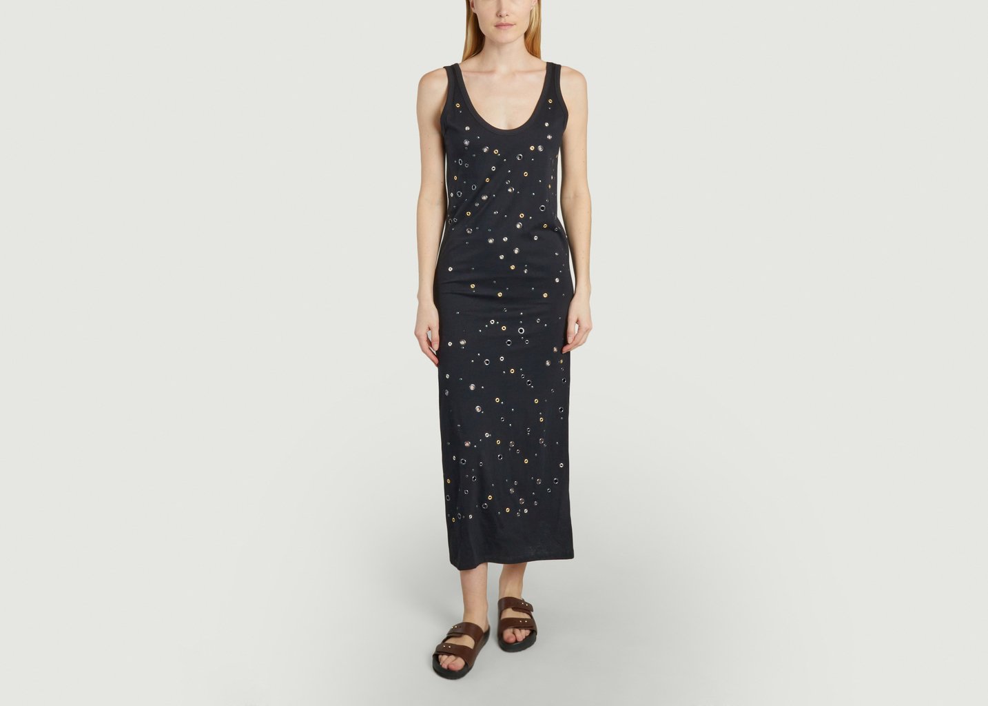 l'exception Robe Lipa Studs Noir Roseanna