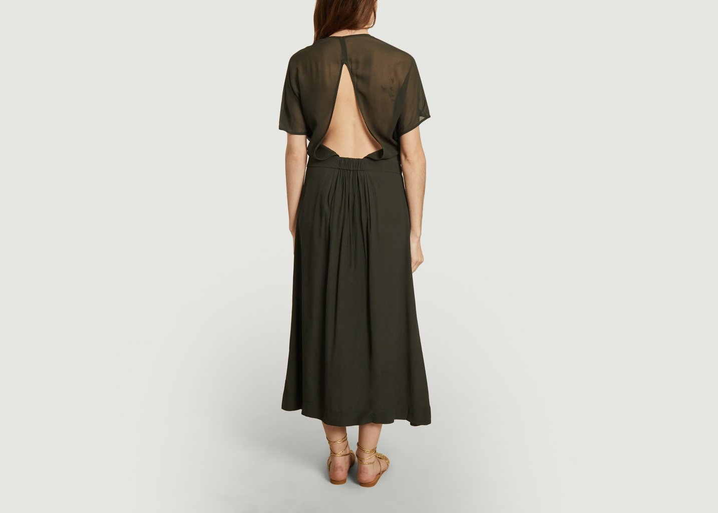 L'exception Robe Longue Jade Vert Sapin Karma Koma
