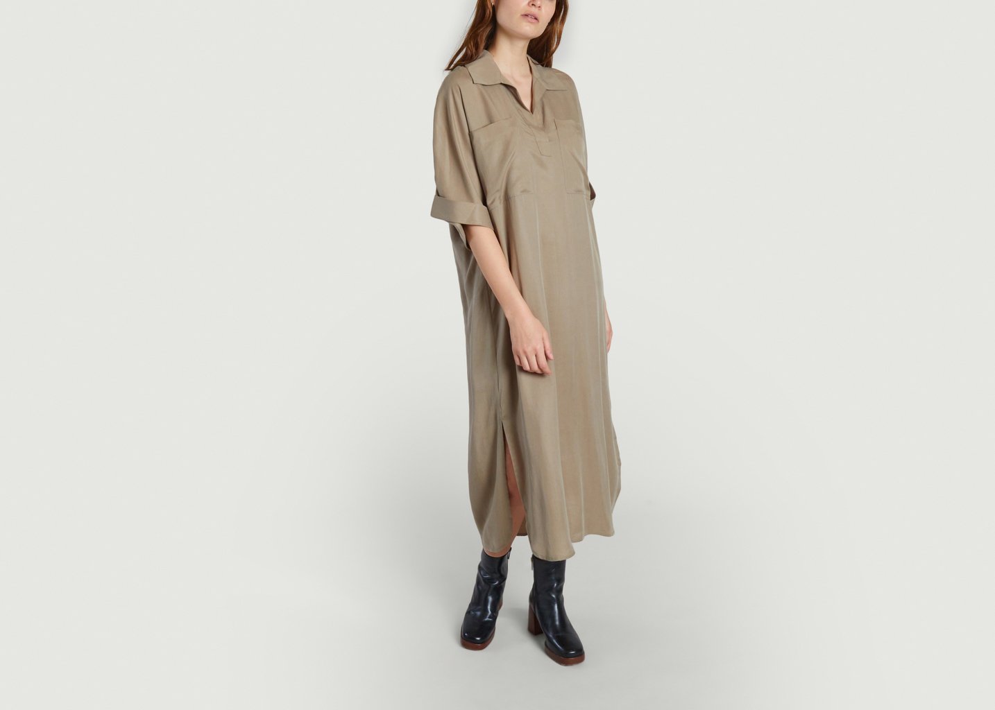 L'exception Robe Longue Mina Khaki Samsoe & Samsoe