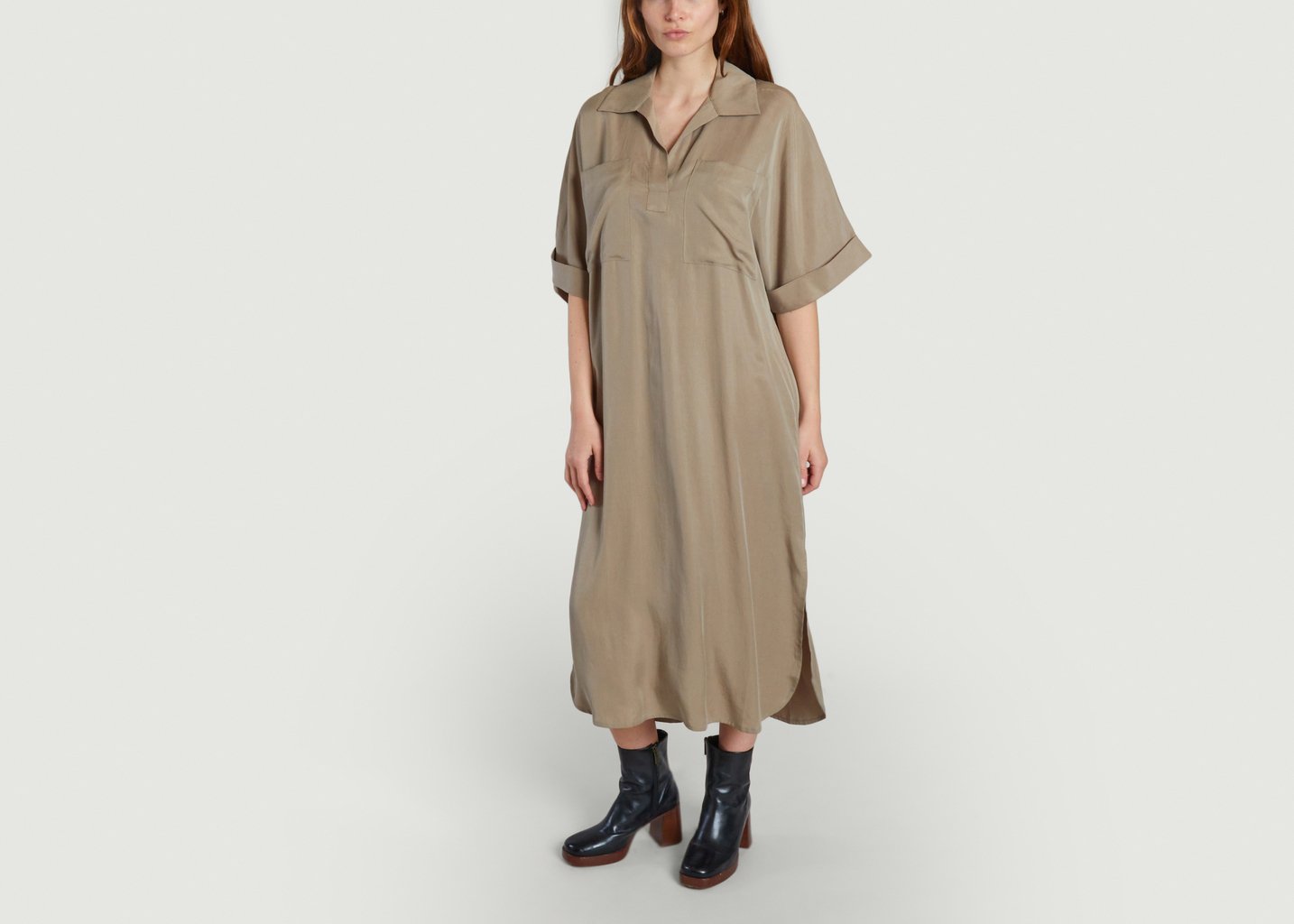 L'exception Robe Longue Mina Khaki Samsoe & Samsoe