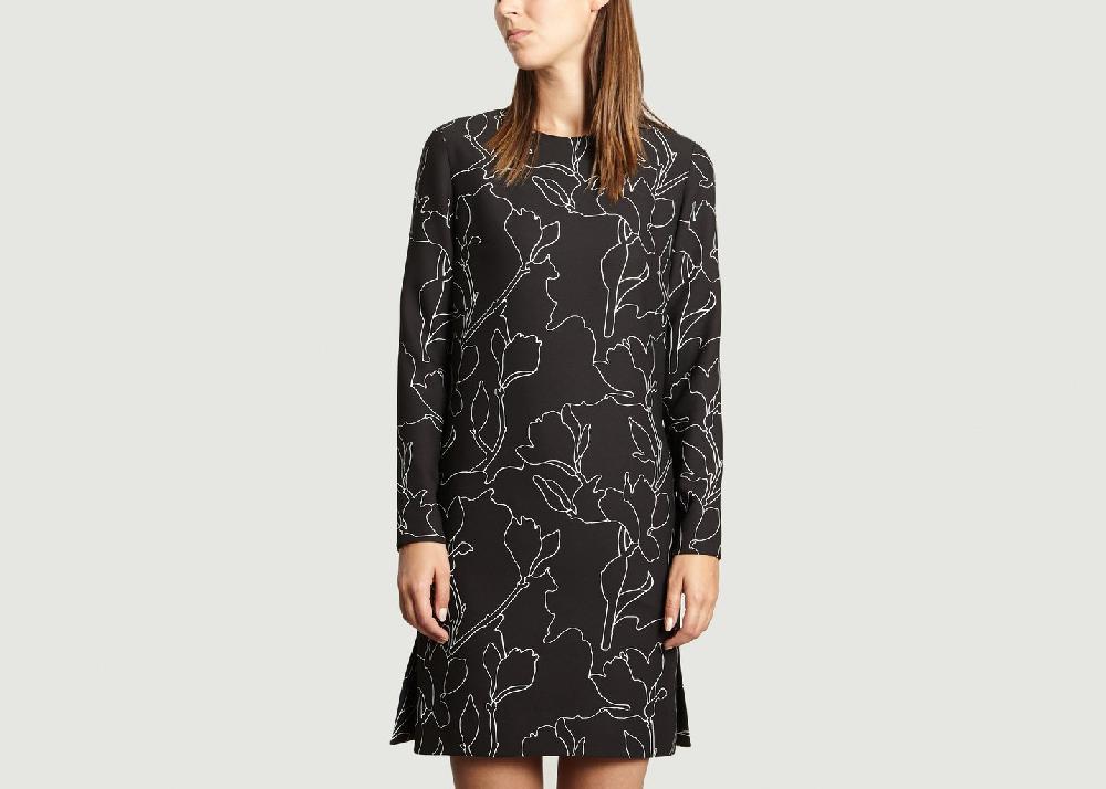 l'exception Robe Magnolia Noir Carven