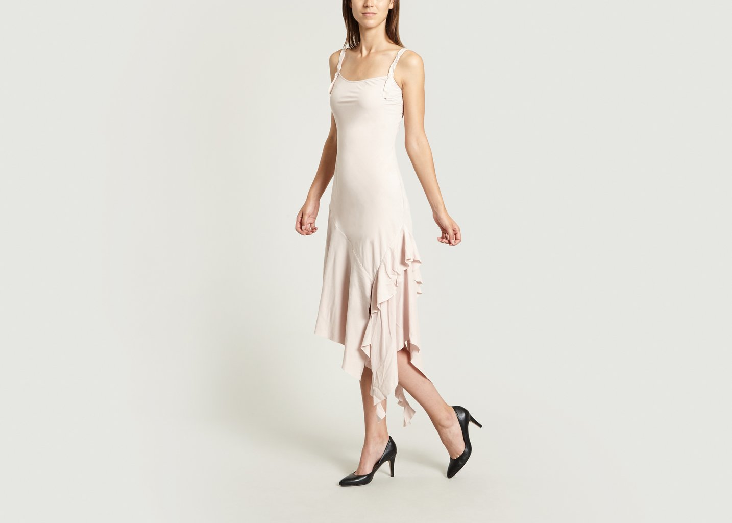 L'exception Robe Midi à Volants Nude Masha Ma