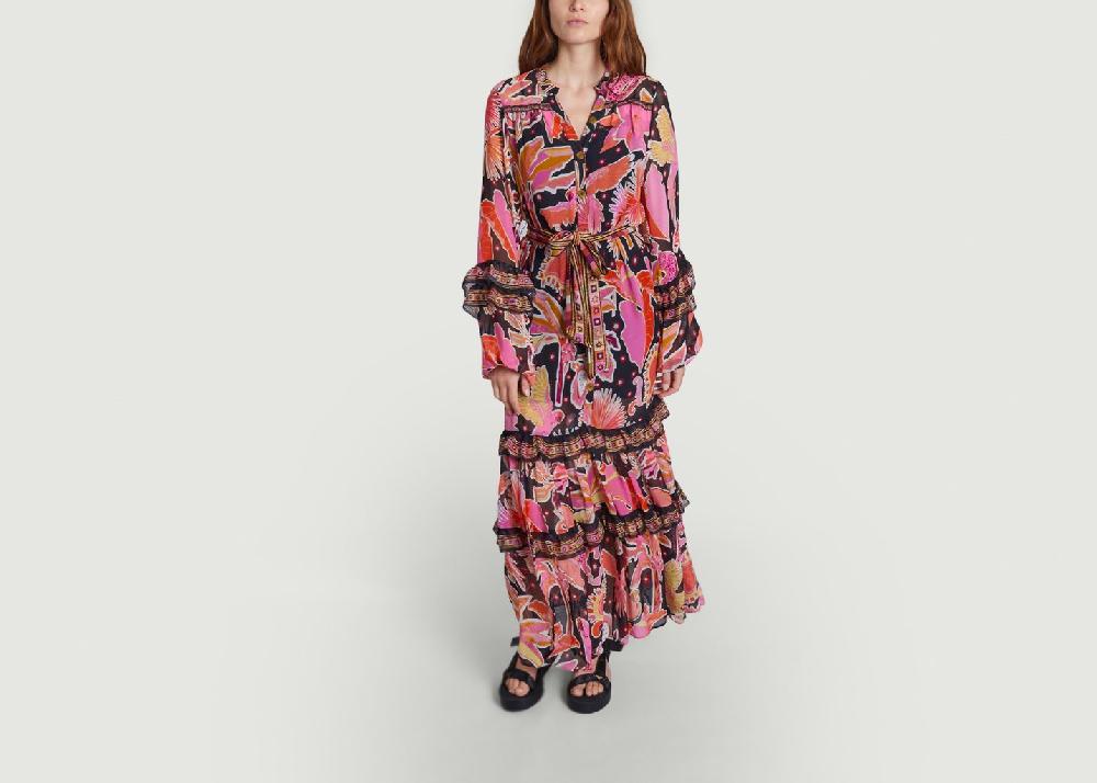 l'exception Robe nature midi Imprimé Farm Rio