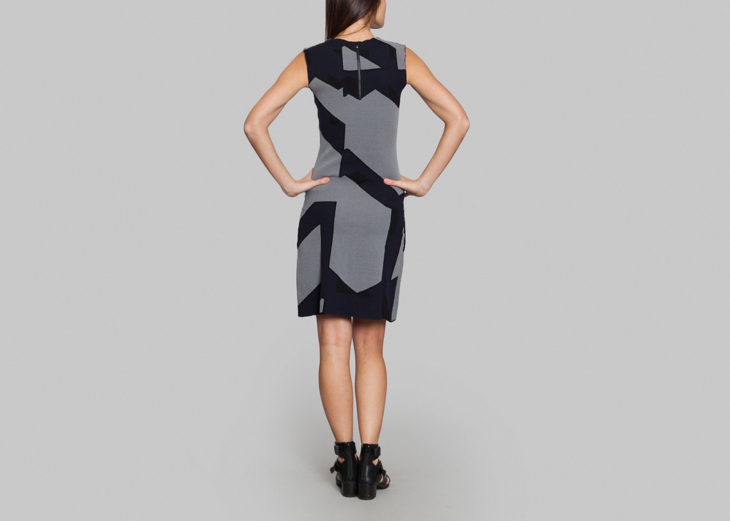 L'exception Robe Panel Graphique Gris Masha Ma