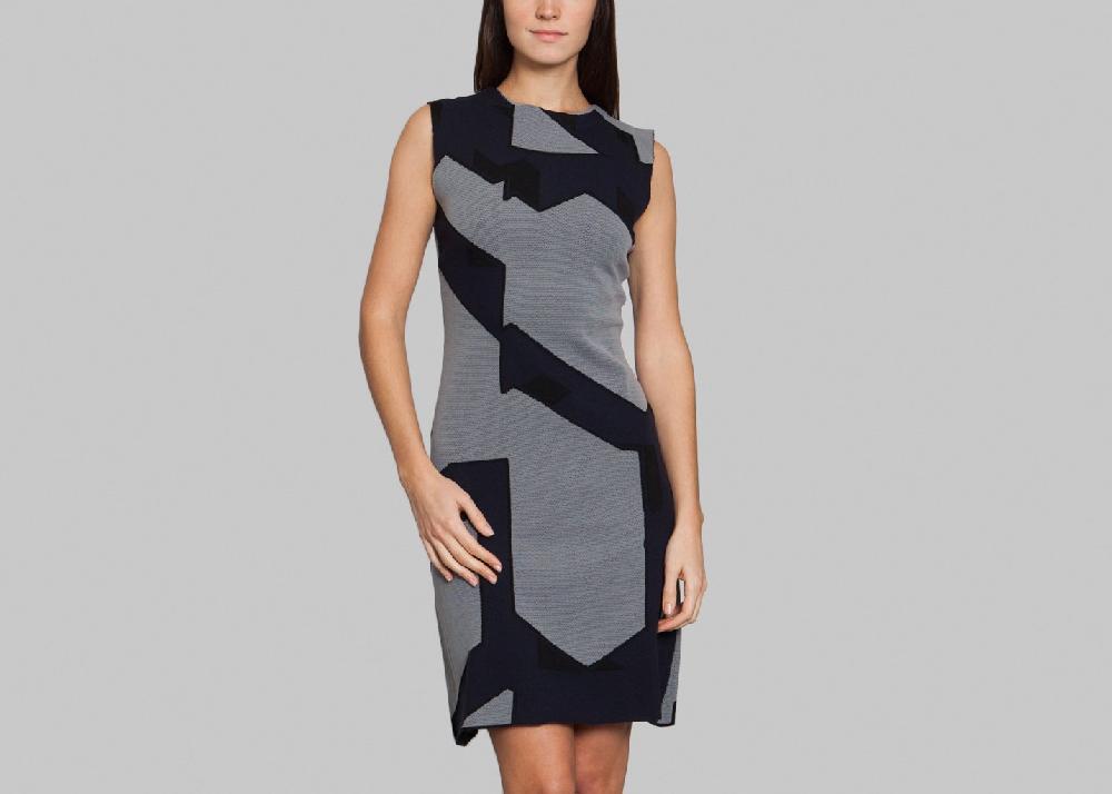 l'exception Robe Panel Graphique Gris Masha Ma