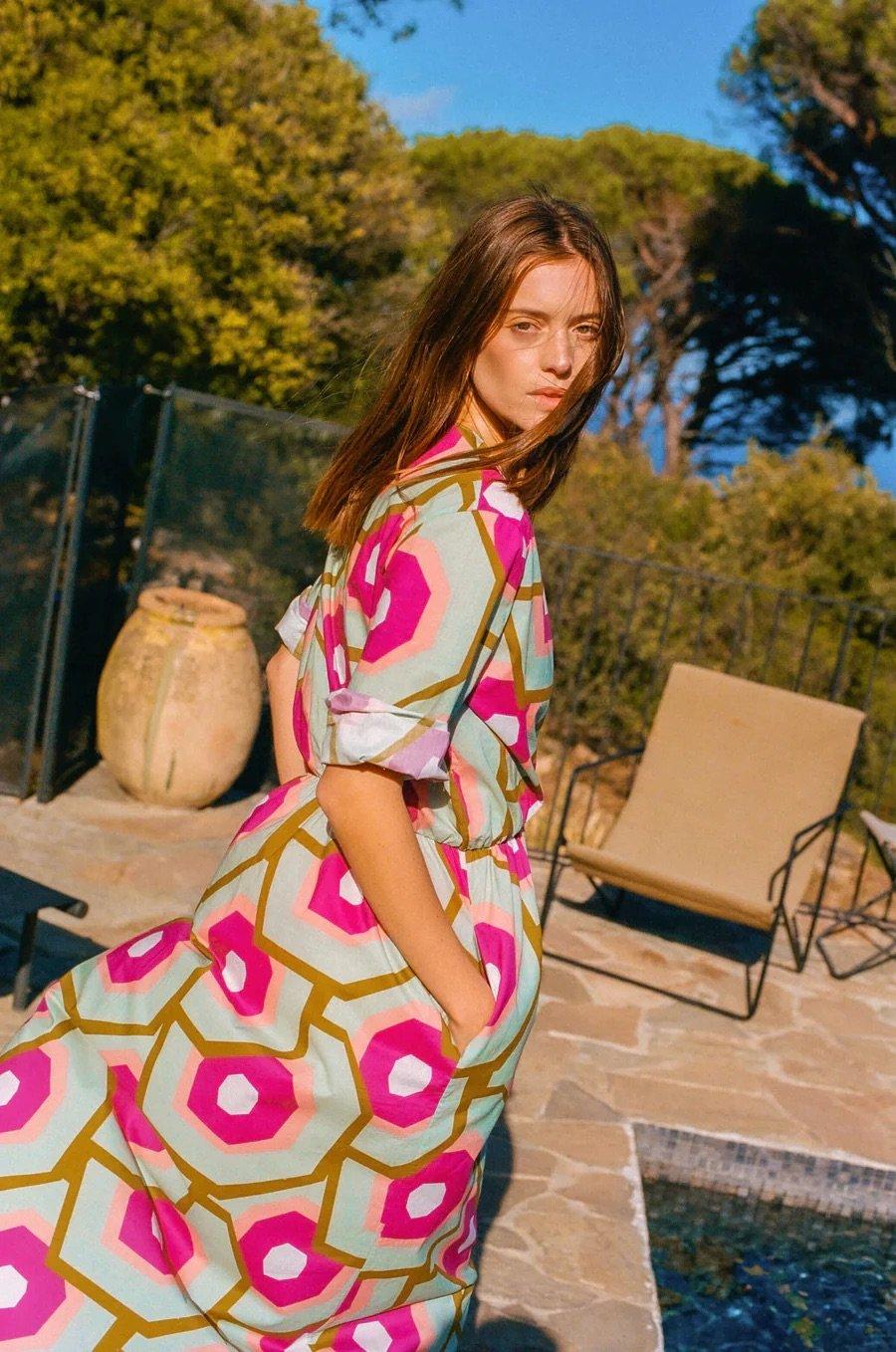 L'exception Robe Parasole Emeraude Apnee