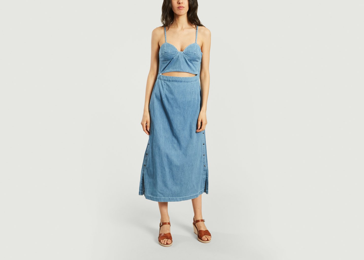L'exception Robe Peek A Boo Denim 3x1