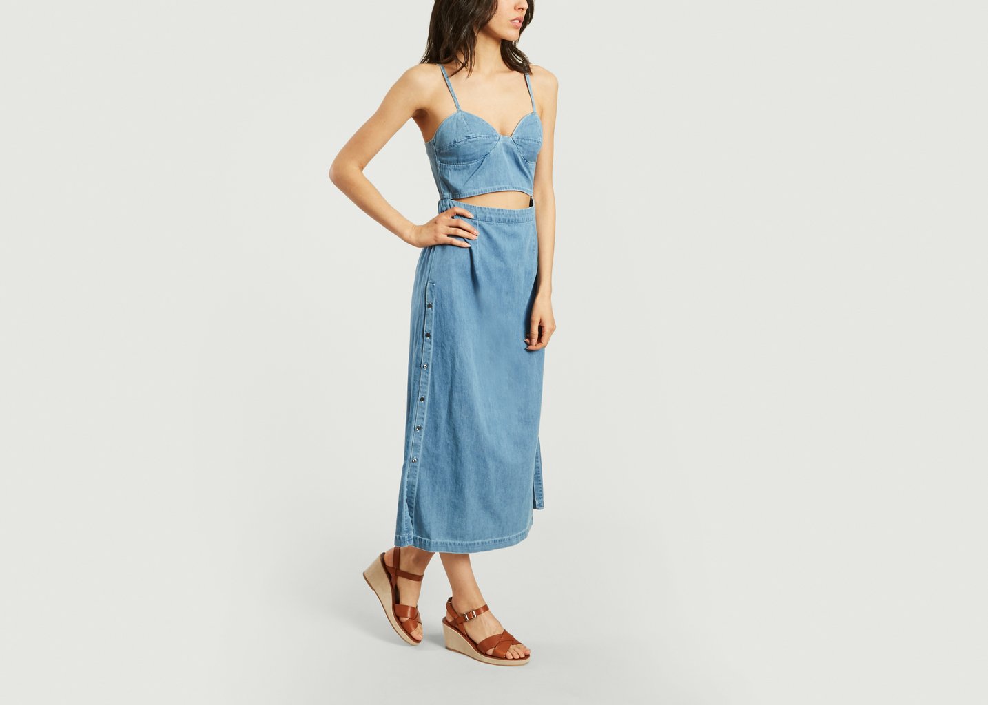 L'exception Robe Peek A Boo Denim 3x1