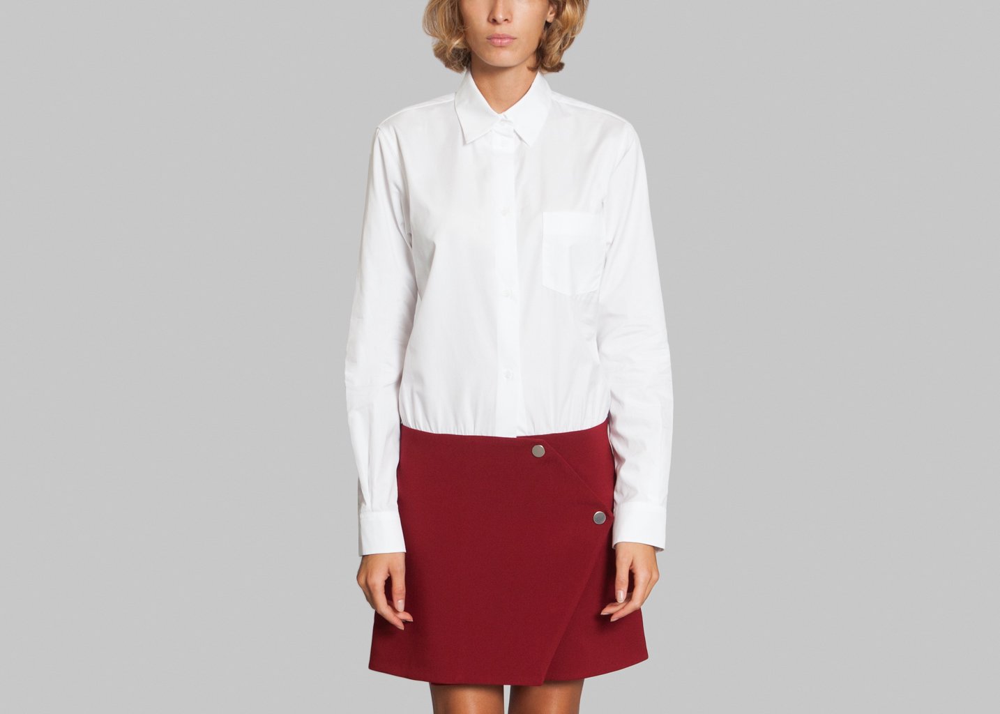 l'exception Robe Popeline/Twill Blanc Monographie