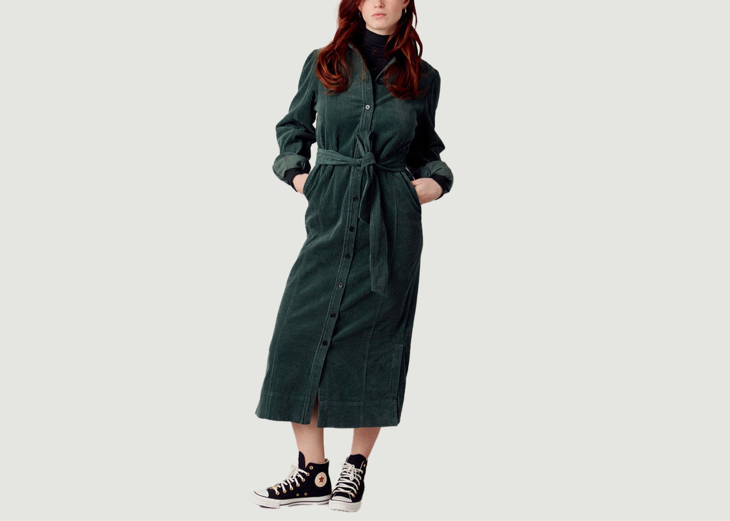 l'exception Robe REINA Vert Sapin komodo