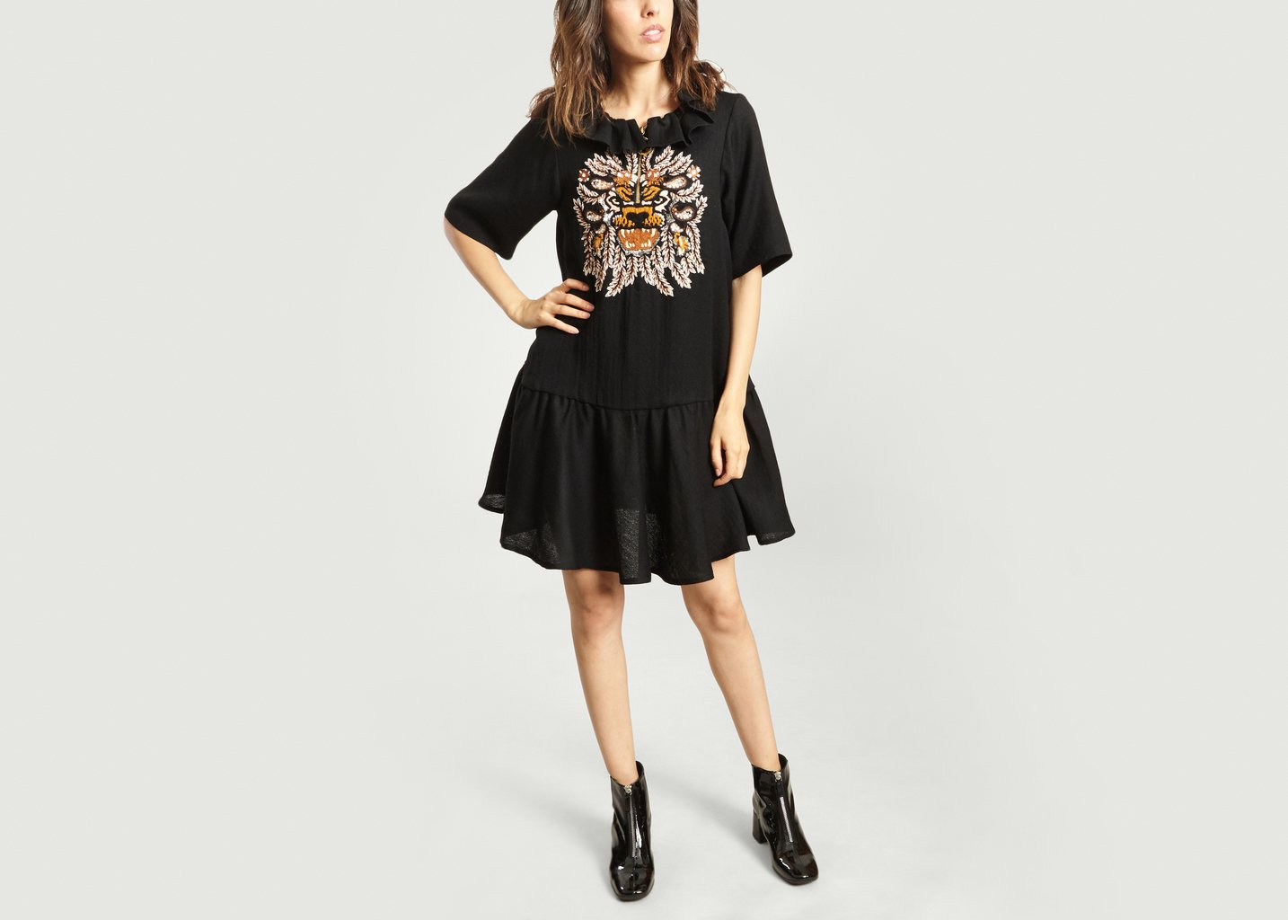 L'exception Robe Simba Noir Manoush