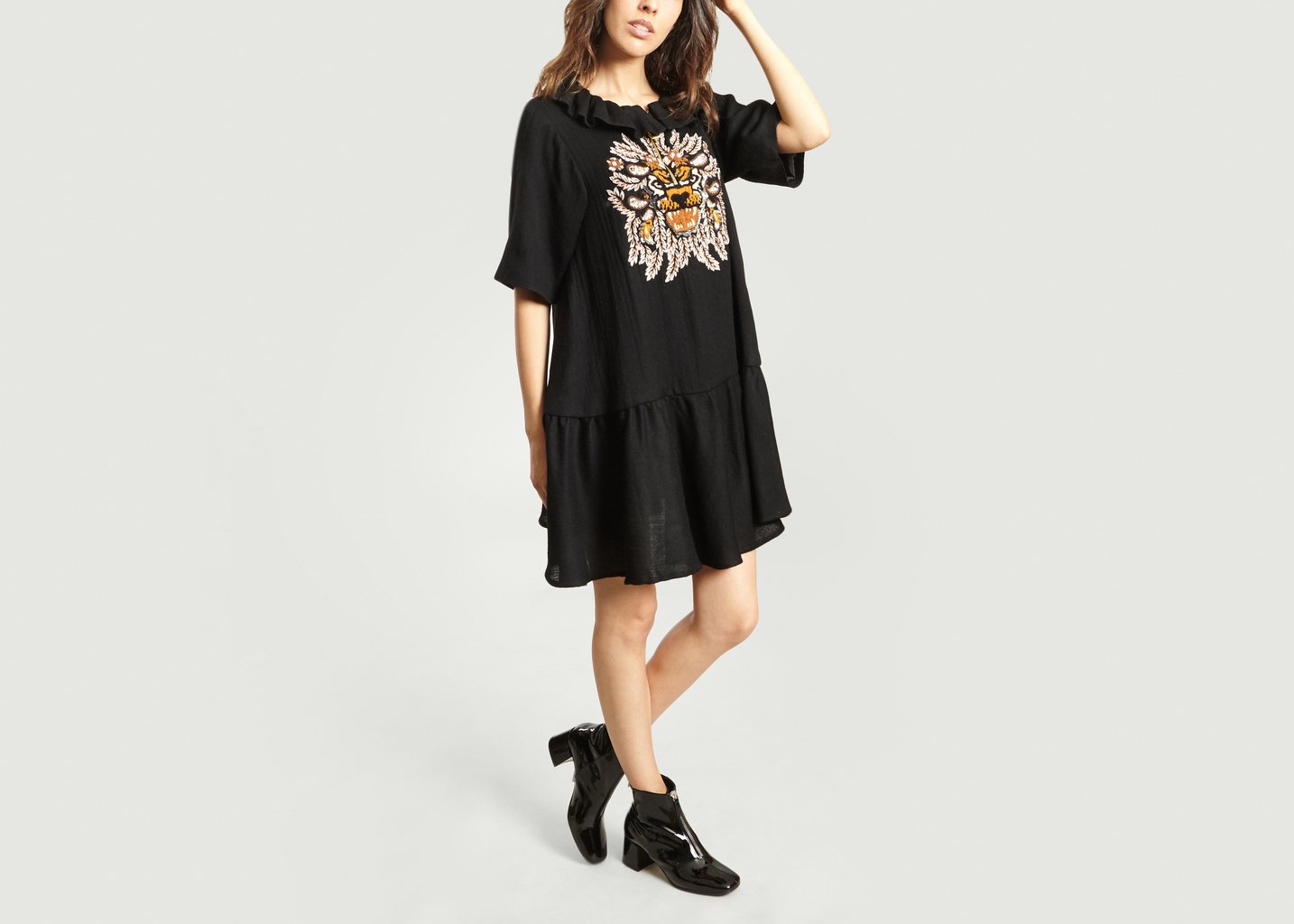 L'exception Robe Simba Noir Manoush