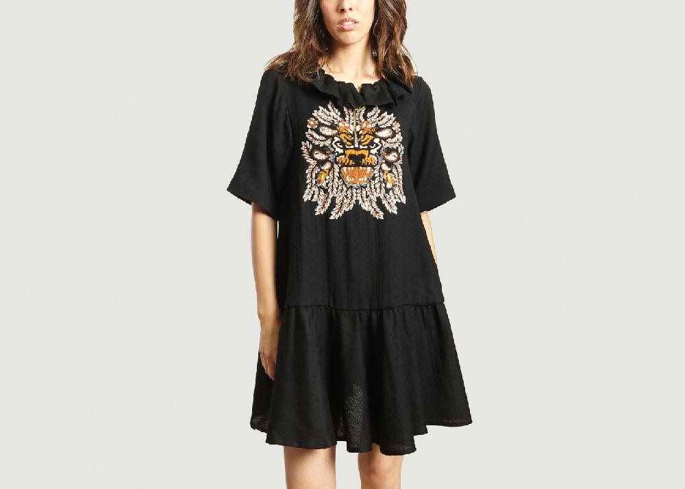 l'exception Robe Simba Noir Manoush