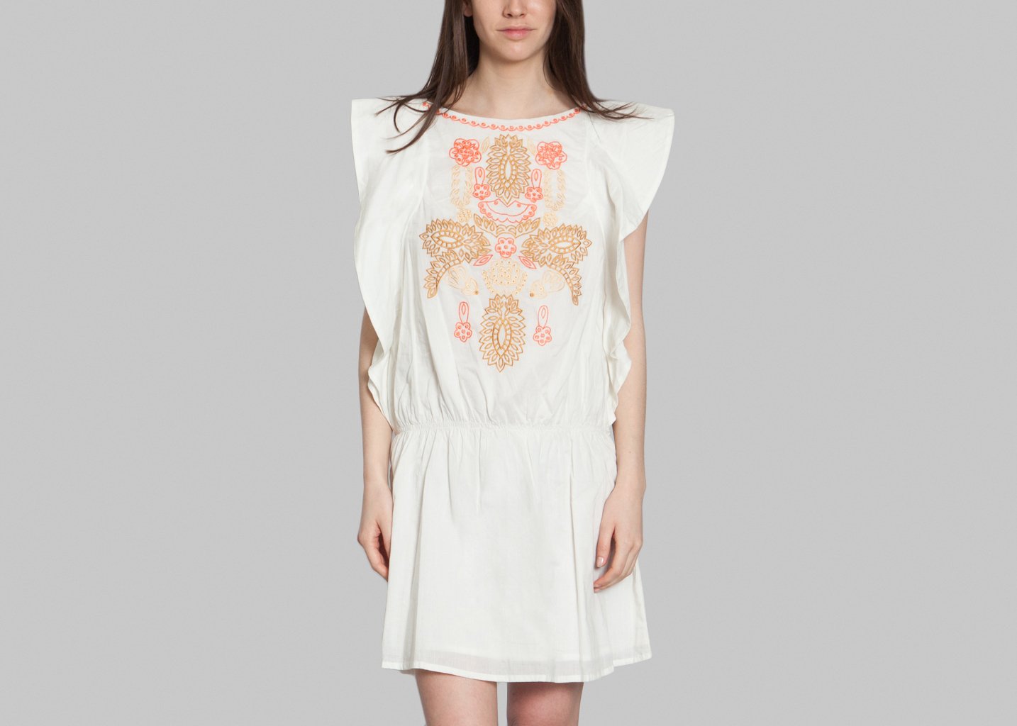l'exception Robe Tee Janie Crème Antik Batik