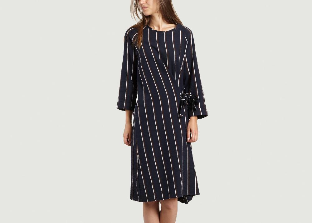 l'exception Robe Zenith Bleu Marine Toupy