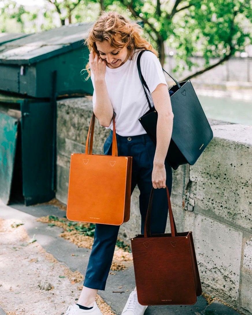 L'exception Sac Cabas Léonie Noir Valet De Pique