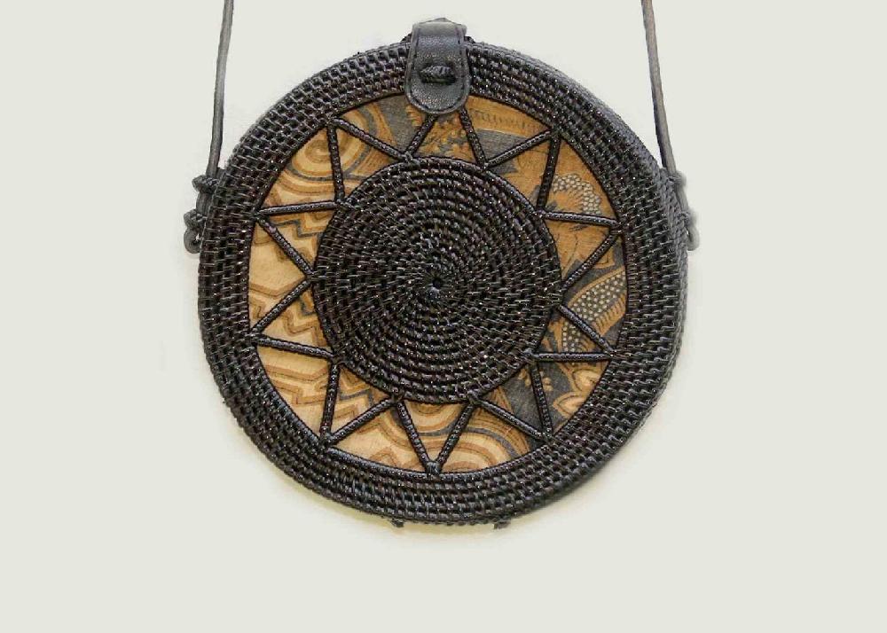 l'exception Sac Sri en Rotin Noir Kita Dua