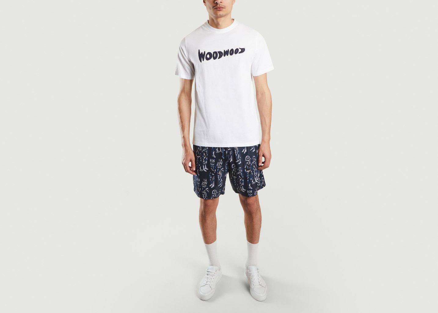 L'exception Sami JC Logo T Shirt Blanc Wood Wood