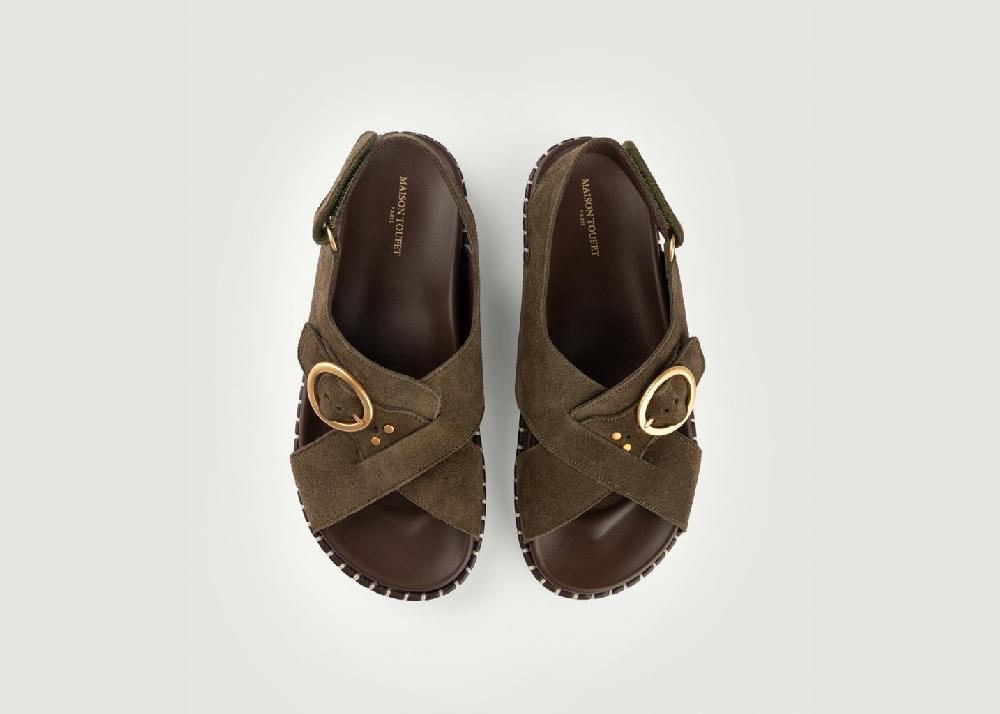 L'exception Sandale Adèle Khaki Maison Toufet