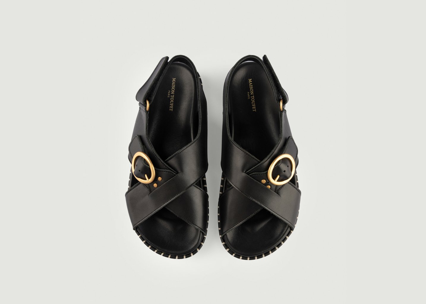 L'exception Sandale Adèle Noir Maison Toufet