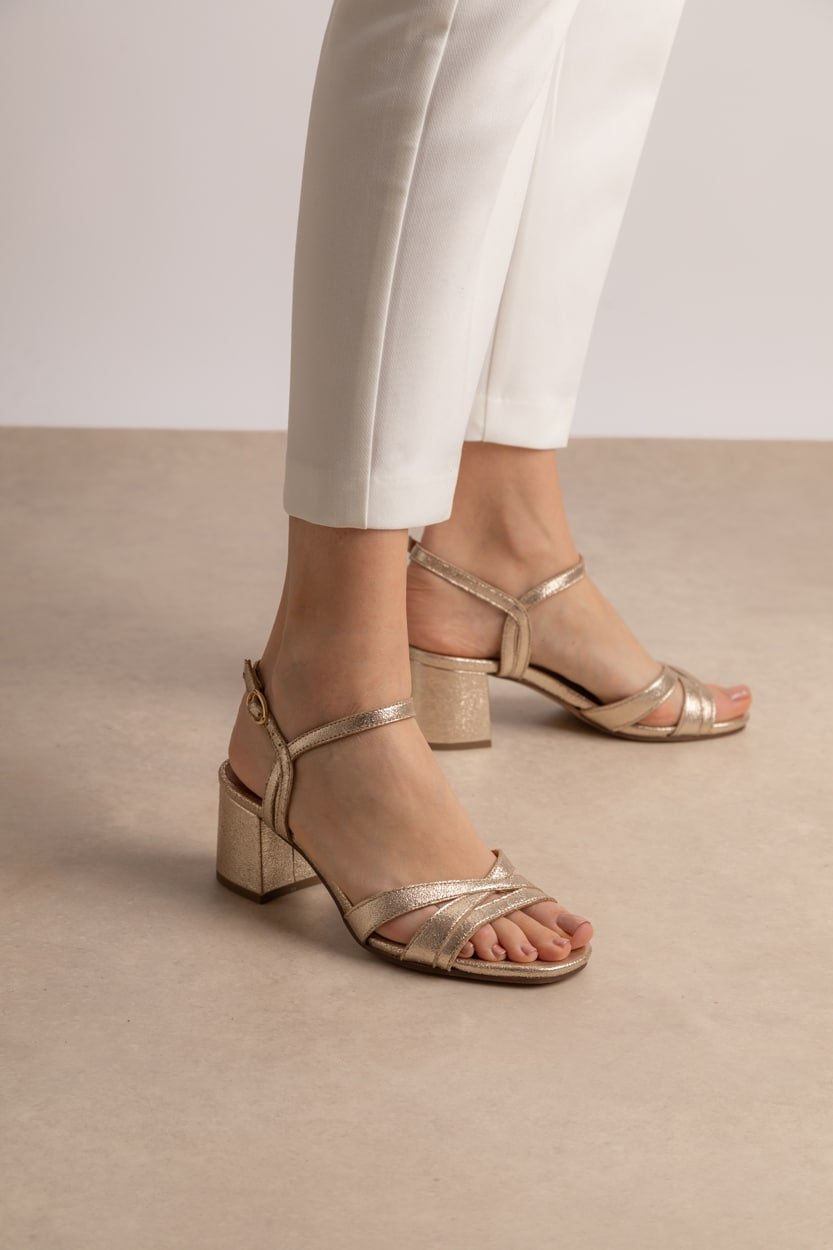 L'exception Sandale Garance Or Maison Toufet