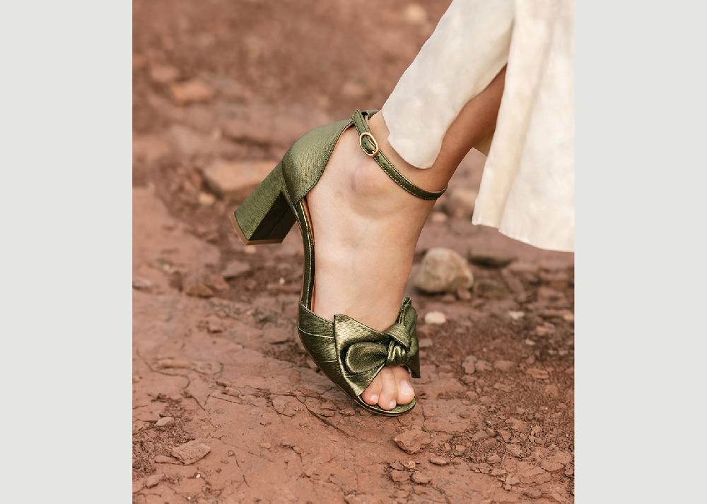 l'exception Sandale Hortense Khaki Maison Toufet