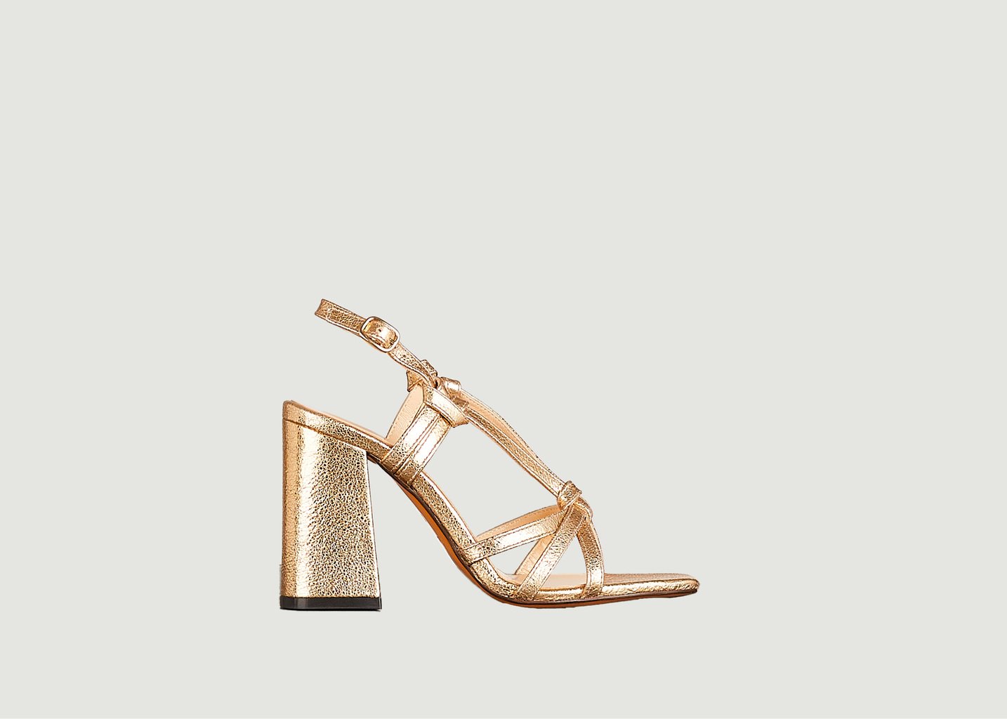 L'exception Sandale Noeud En Cuir Or Tila March
