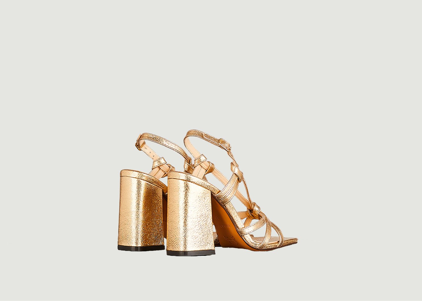 L'exception Sandale Noeud En Cuir Or Tila March