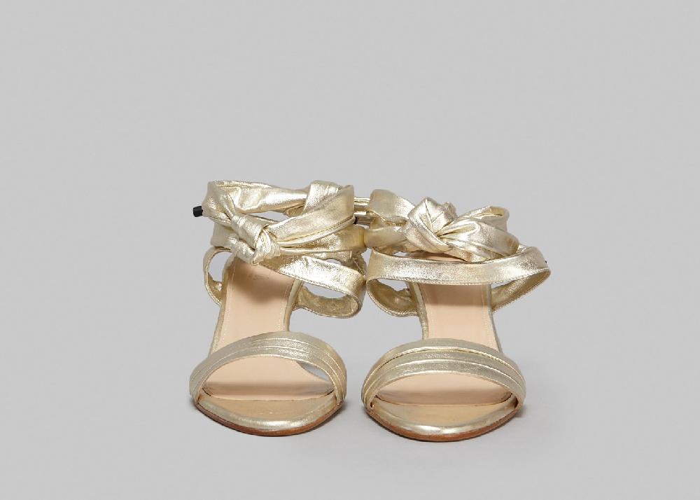 L'exception Sandale Noeud Or Sonia By Sonia Rykiel