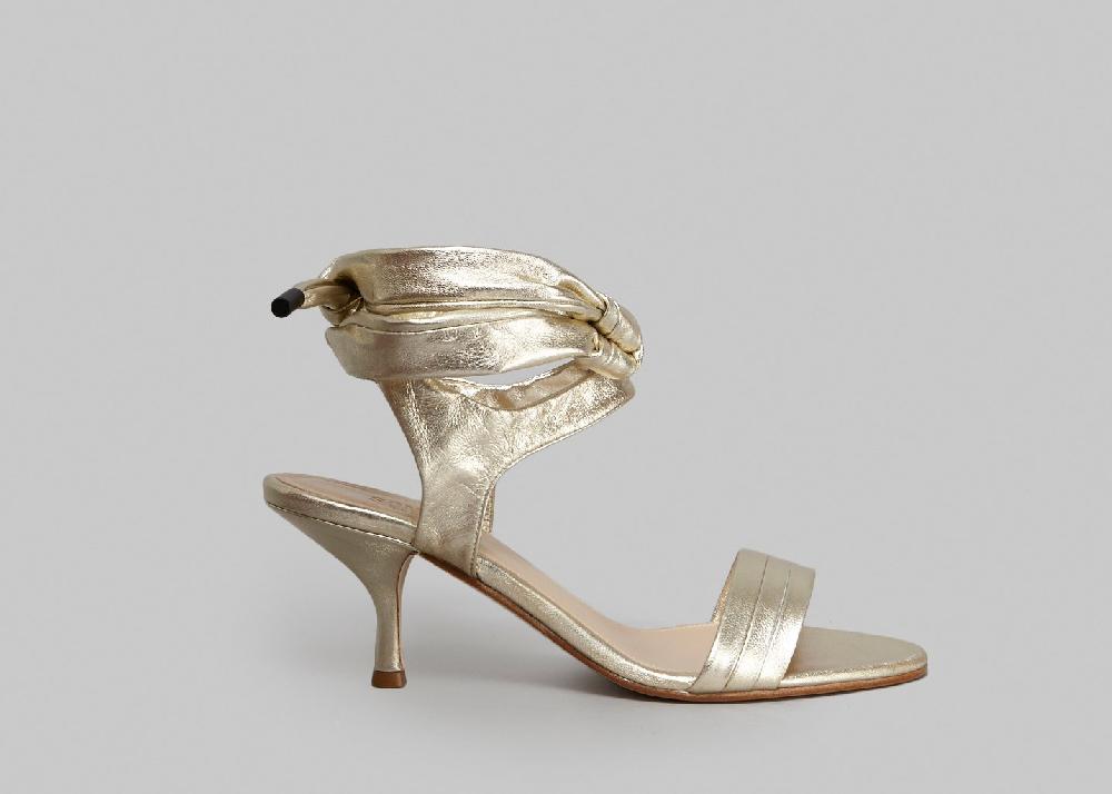 L'exception Sandale Noeud Or Sonia By Sonia Rykiel